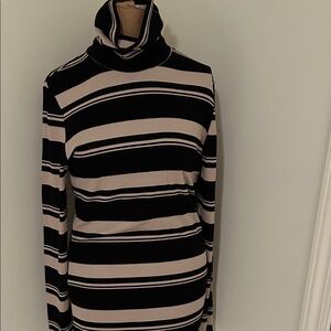 Sanctuary Striped Turtleneck Sweater - Black and Cream